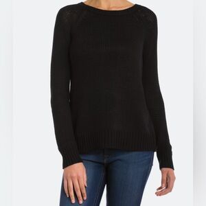RD Style Black Women's Sweater with Peek A Boo Back